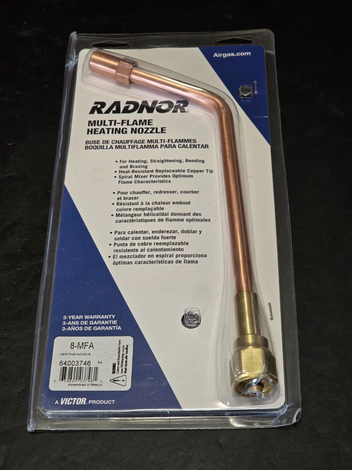 Radnor Multi Flame Heating Nozzle 8-MFA 64003746 AirGas Genuine OEM Spiral