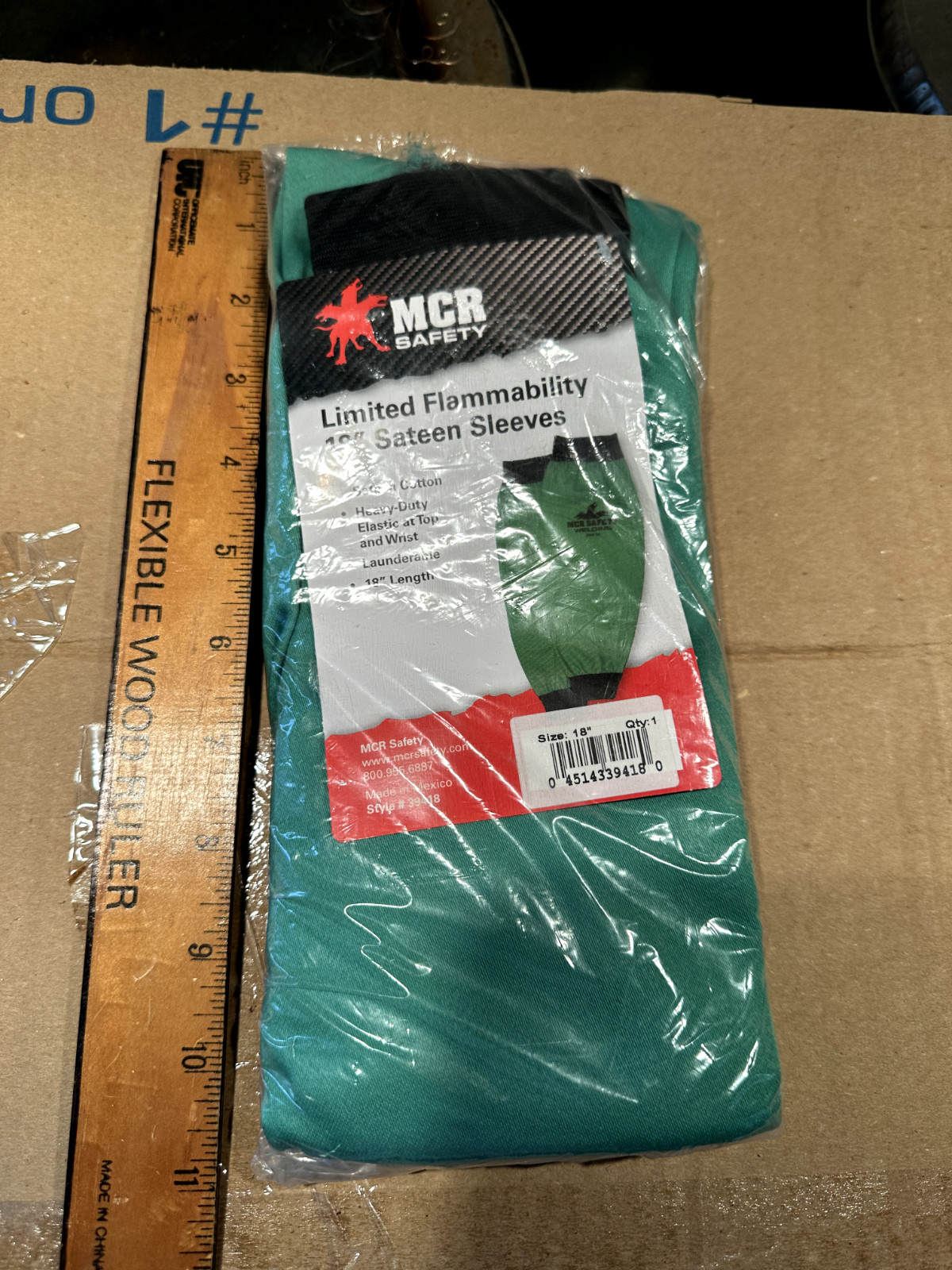 MCR Safety 39423 Flame Resistant Cotton Fabric Welding Sleeves with 2-1/2-Inch