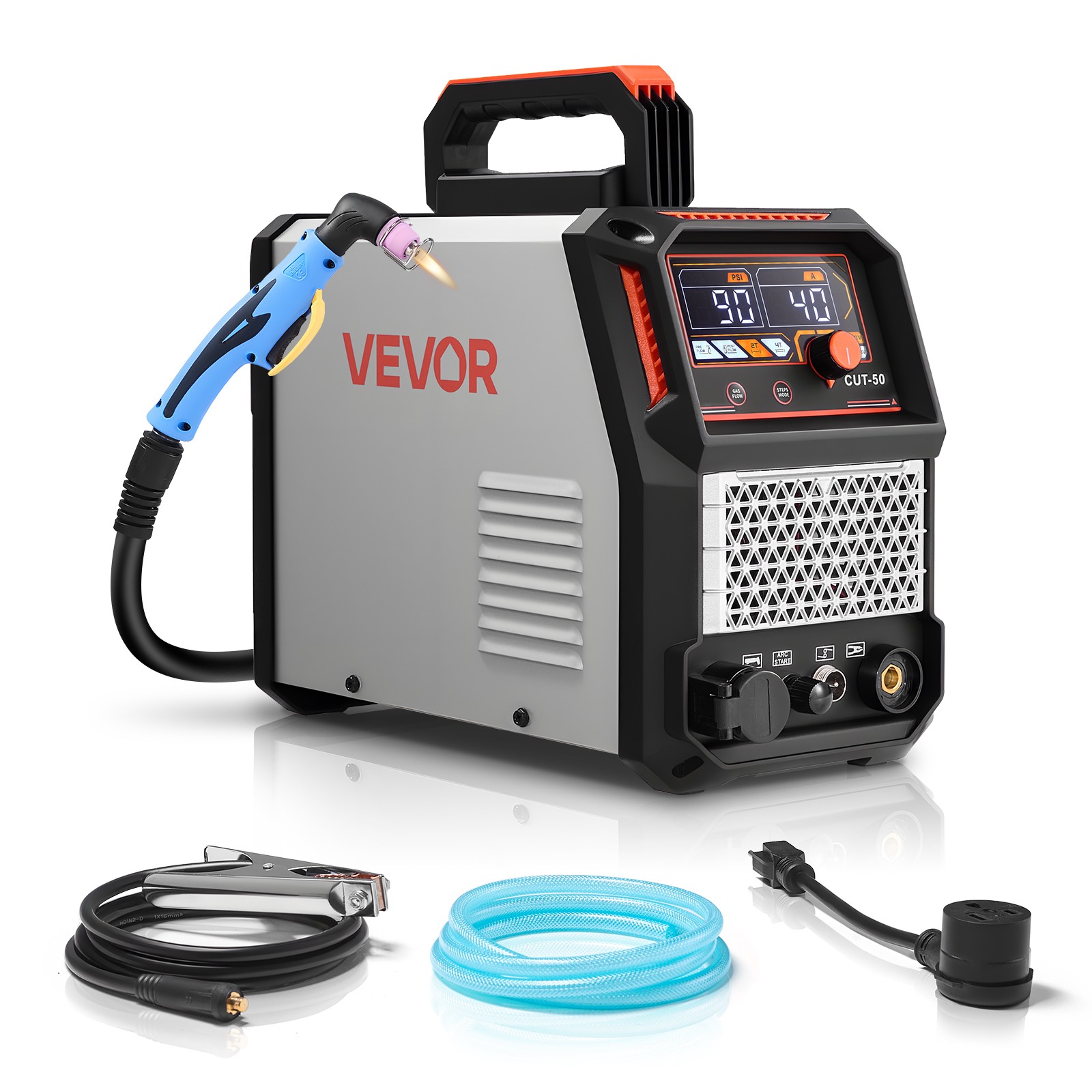 VEVOR Plasma Cutter 50A Non-Touch Pilot Arc Plasma Cutting Machine 110V/220V