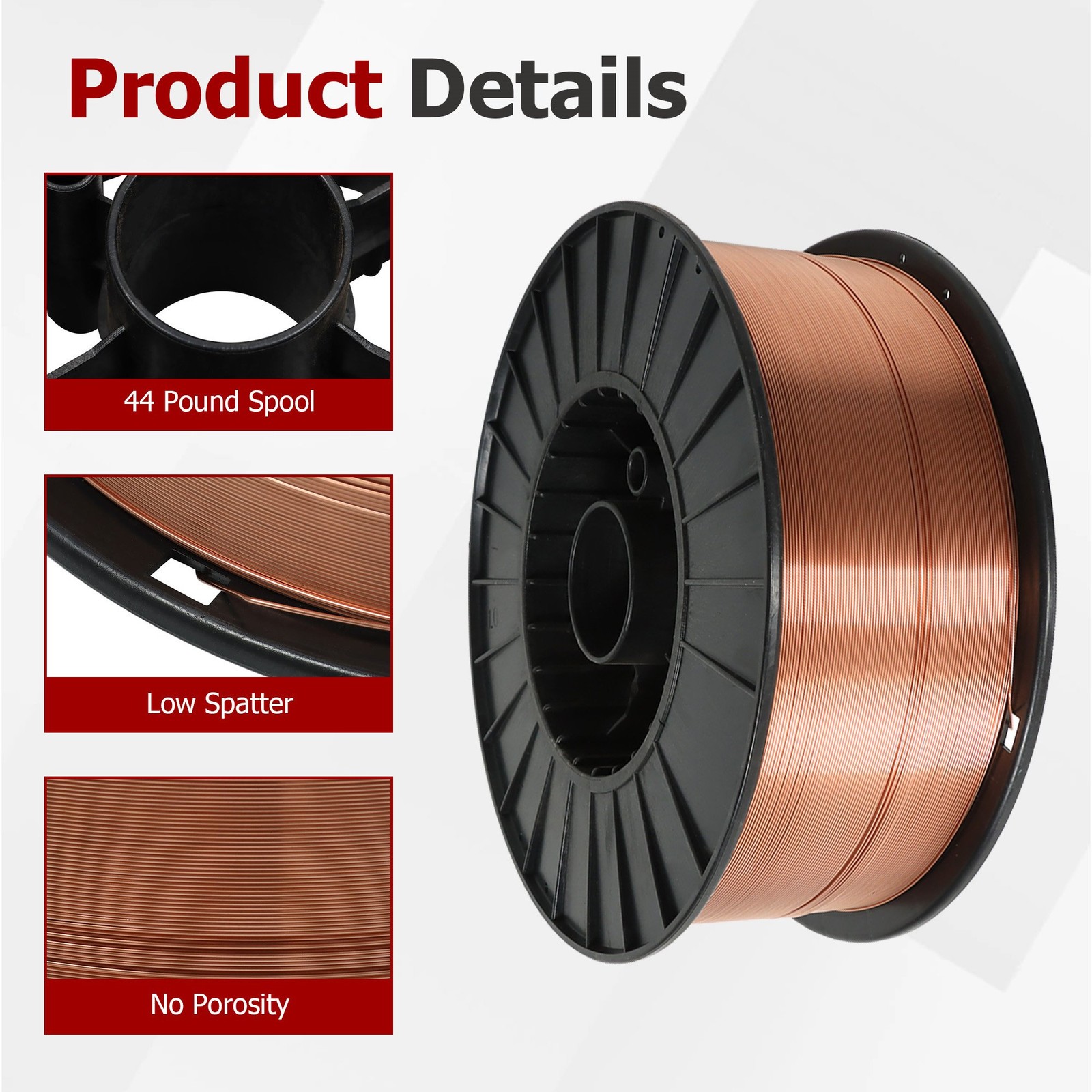 ER70S-6 .030″ (0.8 mm) Mild Steel MIG Welding Wire – 44 Lbs Roll Wire New