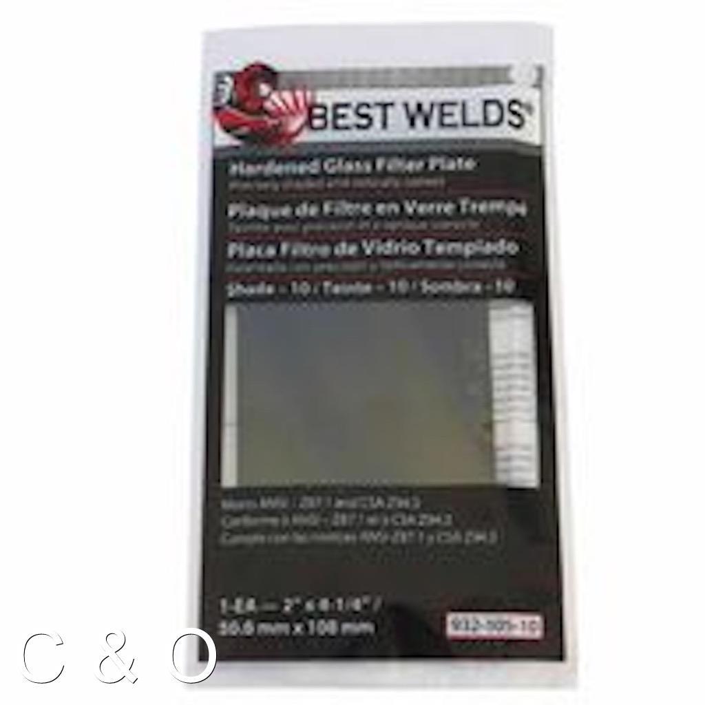 SHADE 8 WELDING FILTER PLATE – 2 x 4.25 – HARDENED GLASS LENS for WELDING HELMET