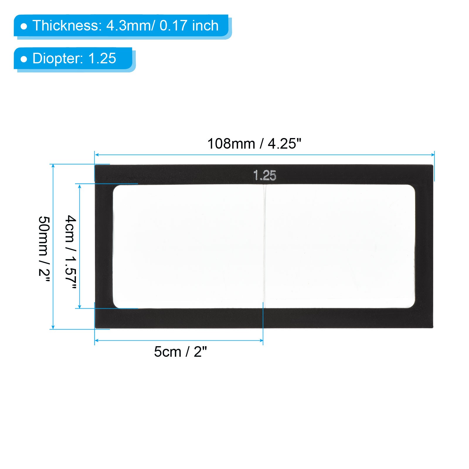 Magnification Welding Lens,Glass 1.25 Diopter Magnifying Lens for Welding Helmet