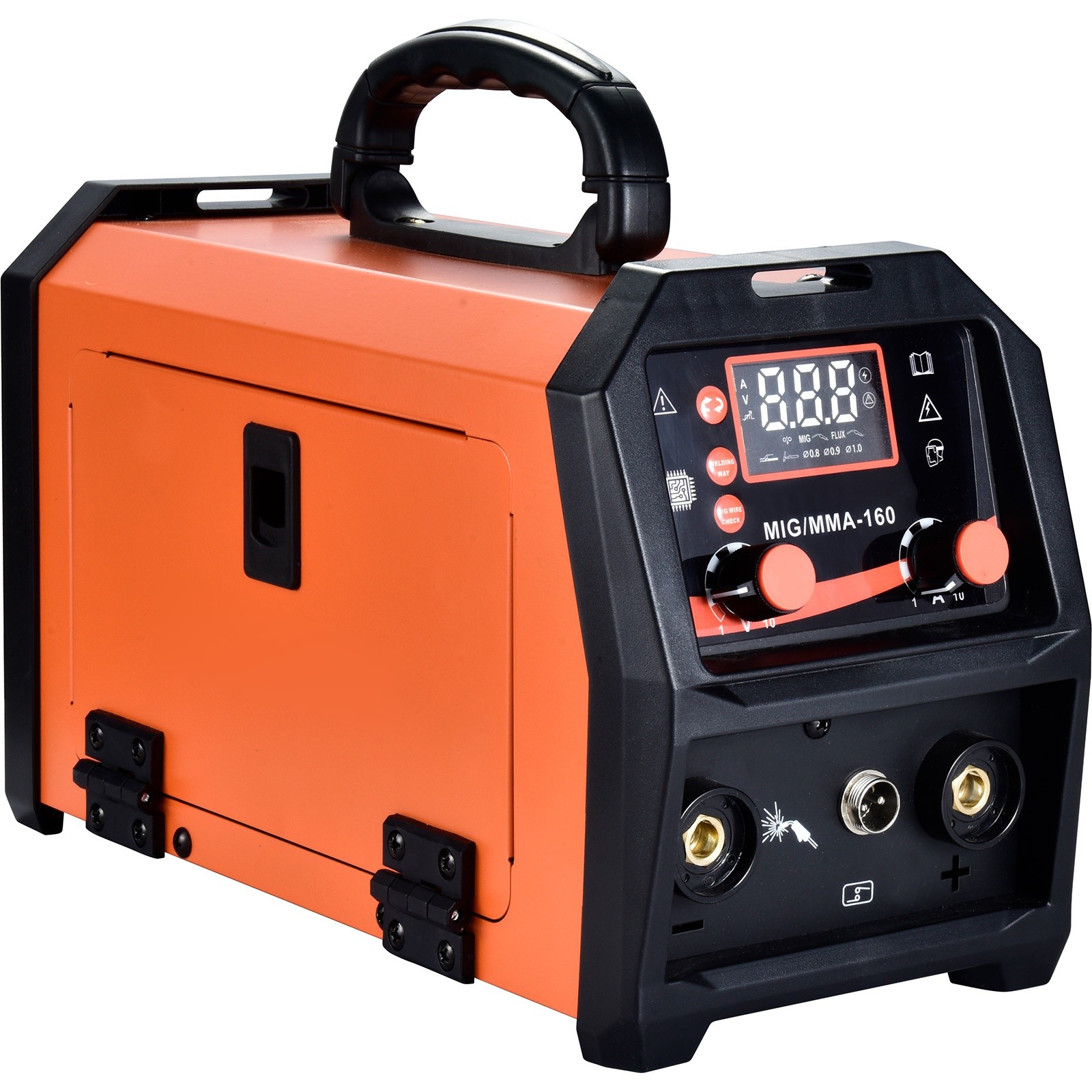160A 4-in-1 MIG Welder 110V/220V Dual Voltage Gas Core Multiprocess MIG Welding