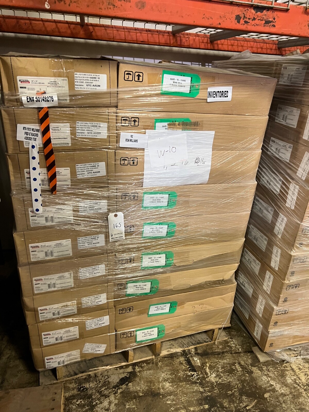 Pallet of Lincoln ER316L 1/8″ x 18″ Stainless Steel Tig Welding Rods 1,080lbs