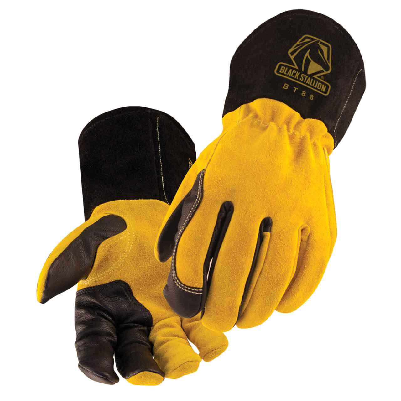 Black Stallion BSX BT88 Xtreme Kidskin/Cowhide TIG Welding Gloves 2X-Large