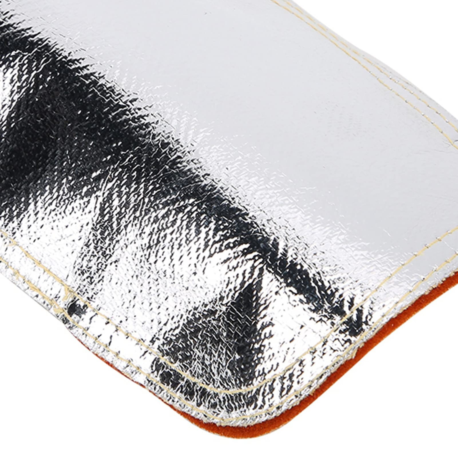 Hand Heat Shielding Welding Hand Pad Aluminized Leather Protector High Temp