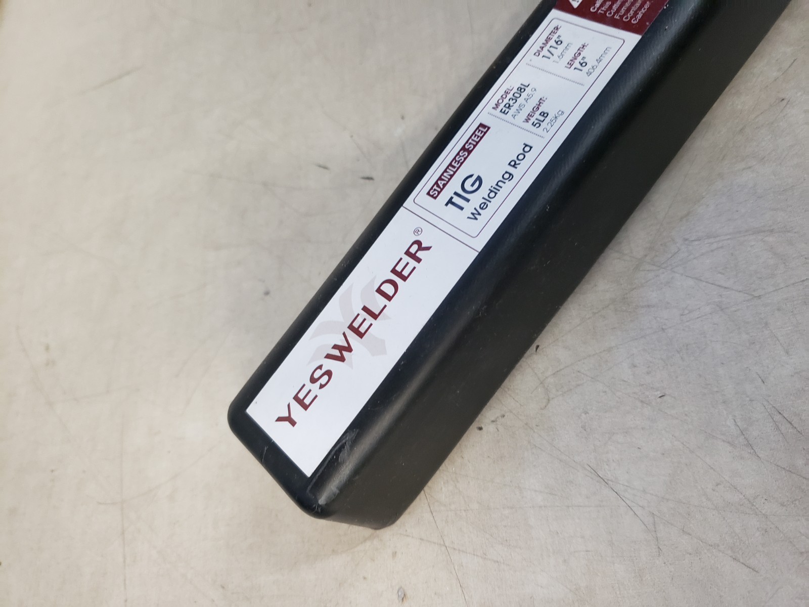 5 lb ER308L Stainless Steel TIG Welding Rod 1/16″ TIG Wire 308L 1/16″ x 16”