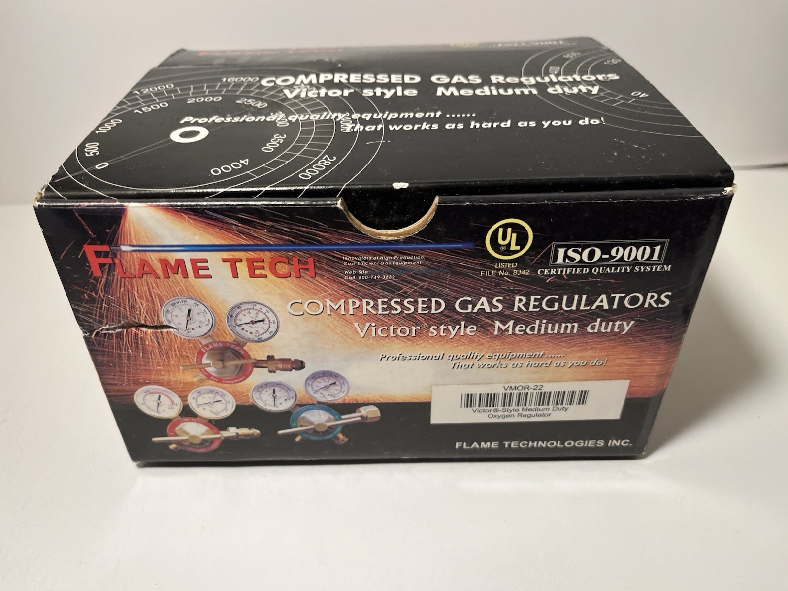 Flame Tech Victor Style Compressed Air Regulators Acetylene Medium Duty VMOR-22