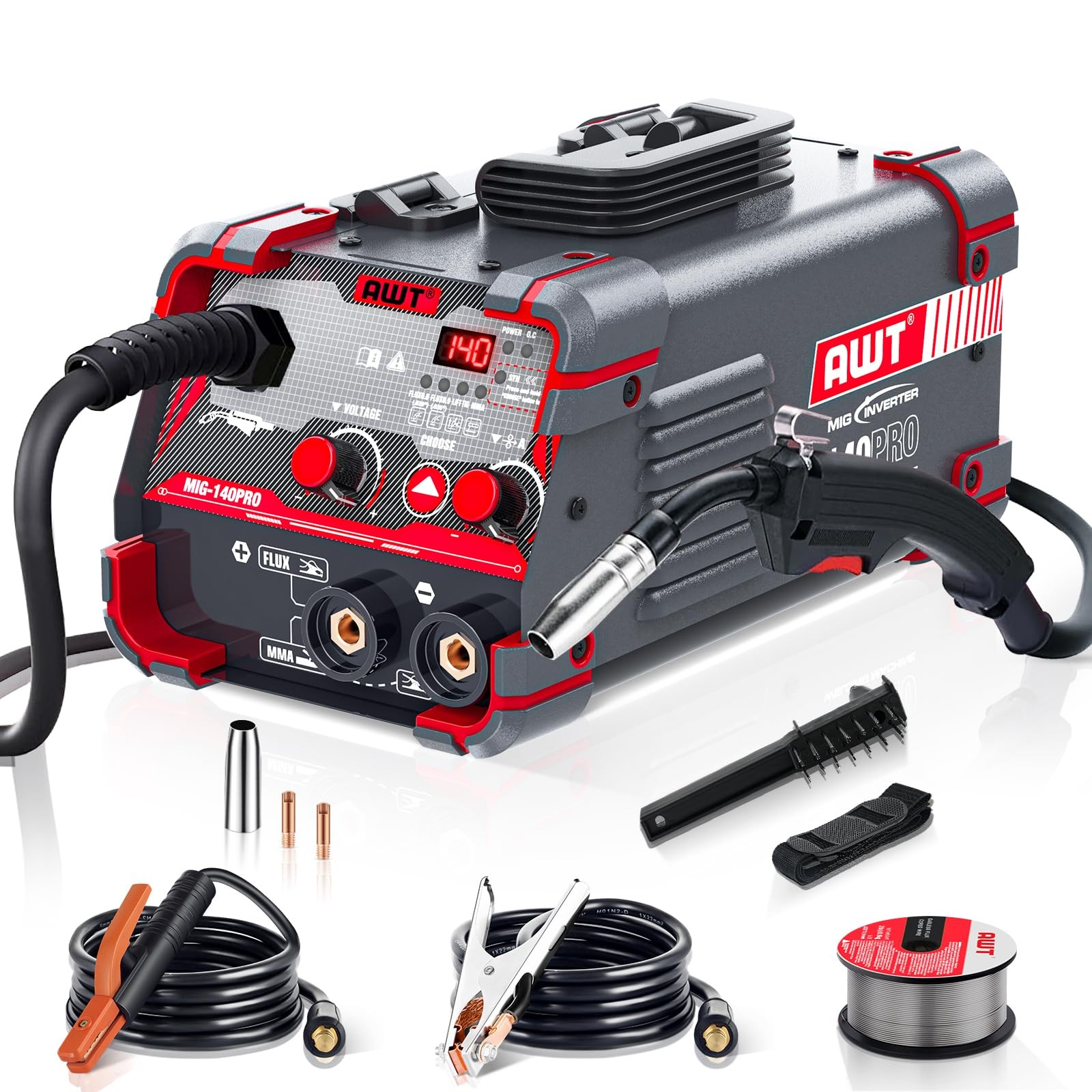 AWT 140Amp MIG Welder 3 in 1 Flux Core Stick Lift TIG