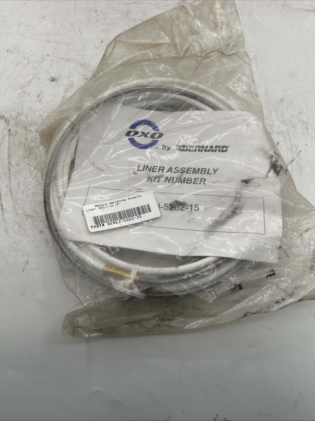 Bernard LJ-5262-15 Liner Jacketed 15 Ft See Pics 30 Day Warranty