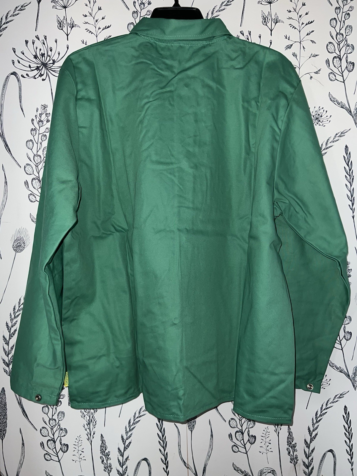 Weldas Flame Retardant Cotton Welding Jacket, Green, XXL
