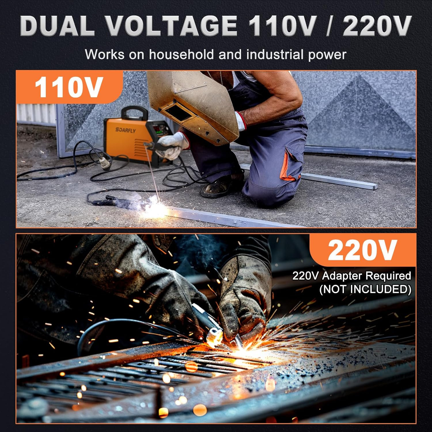 Stick Welder, 250Amp ARC Welding Machine with Large LED Display, Dual