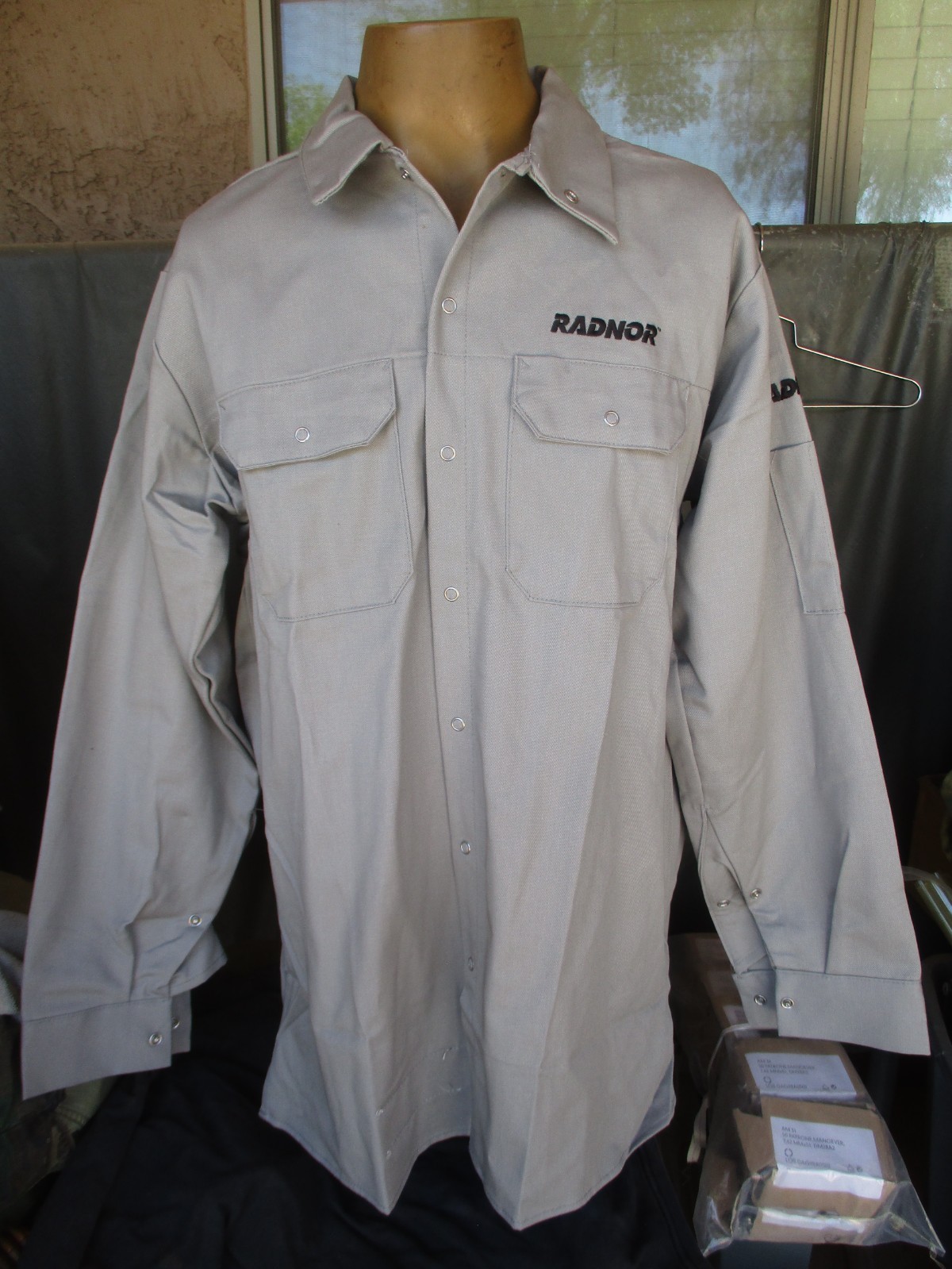 RADNOR Cotton FR, Flame Resistant Welding Shirt, Unworn, size LARGE REGULAR
