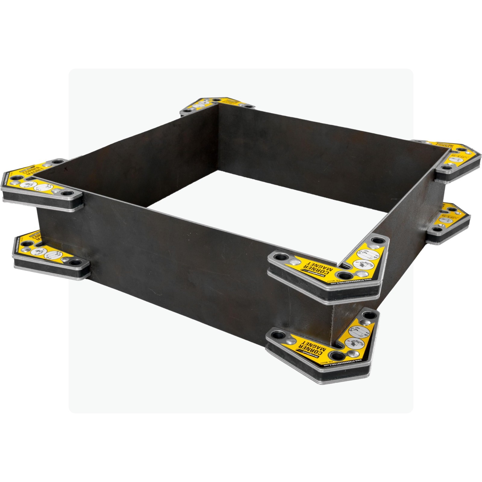 Magnetic Corner Squares Twin Pack – 12°, 90°, 60° Angles, 30 lbs Pull Force, Low