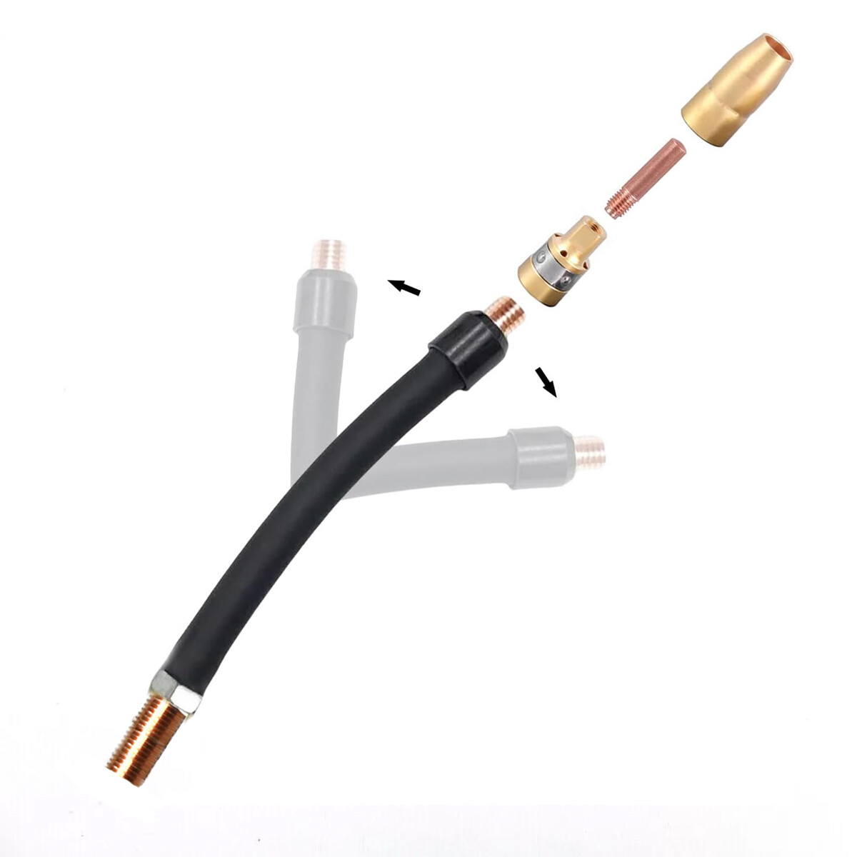 4pcs MIg Gun Flexible Swan Neck kits replace Miller M-10 M-15 M-100 M-150 169718