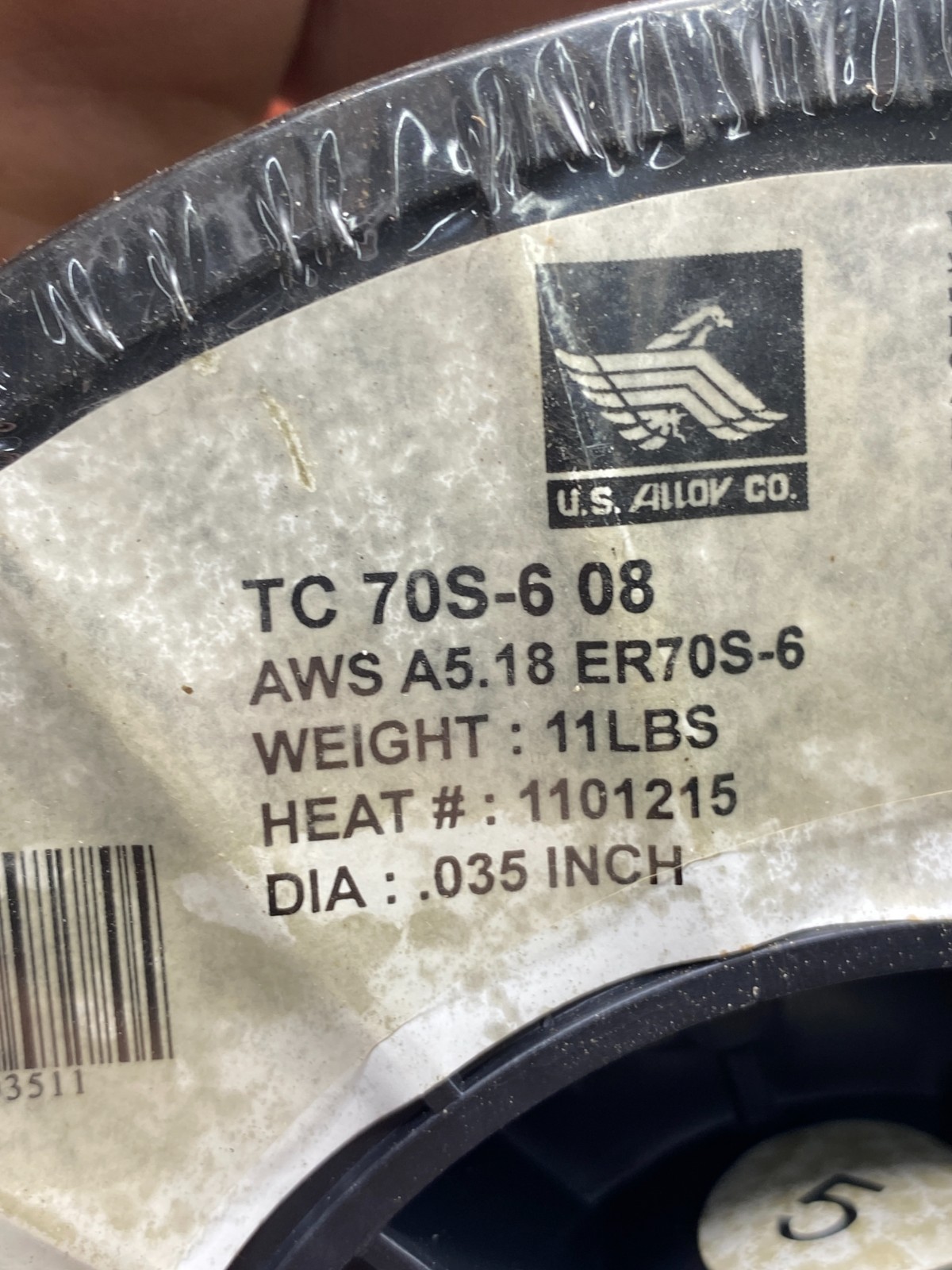 WASHINGTON ALLOY ER70S-6 MIG WELDING WIRE TC 70S-6 08, AWS A5.18, .35″, 11LBS