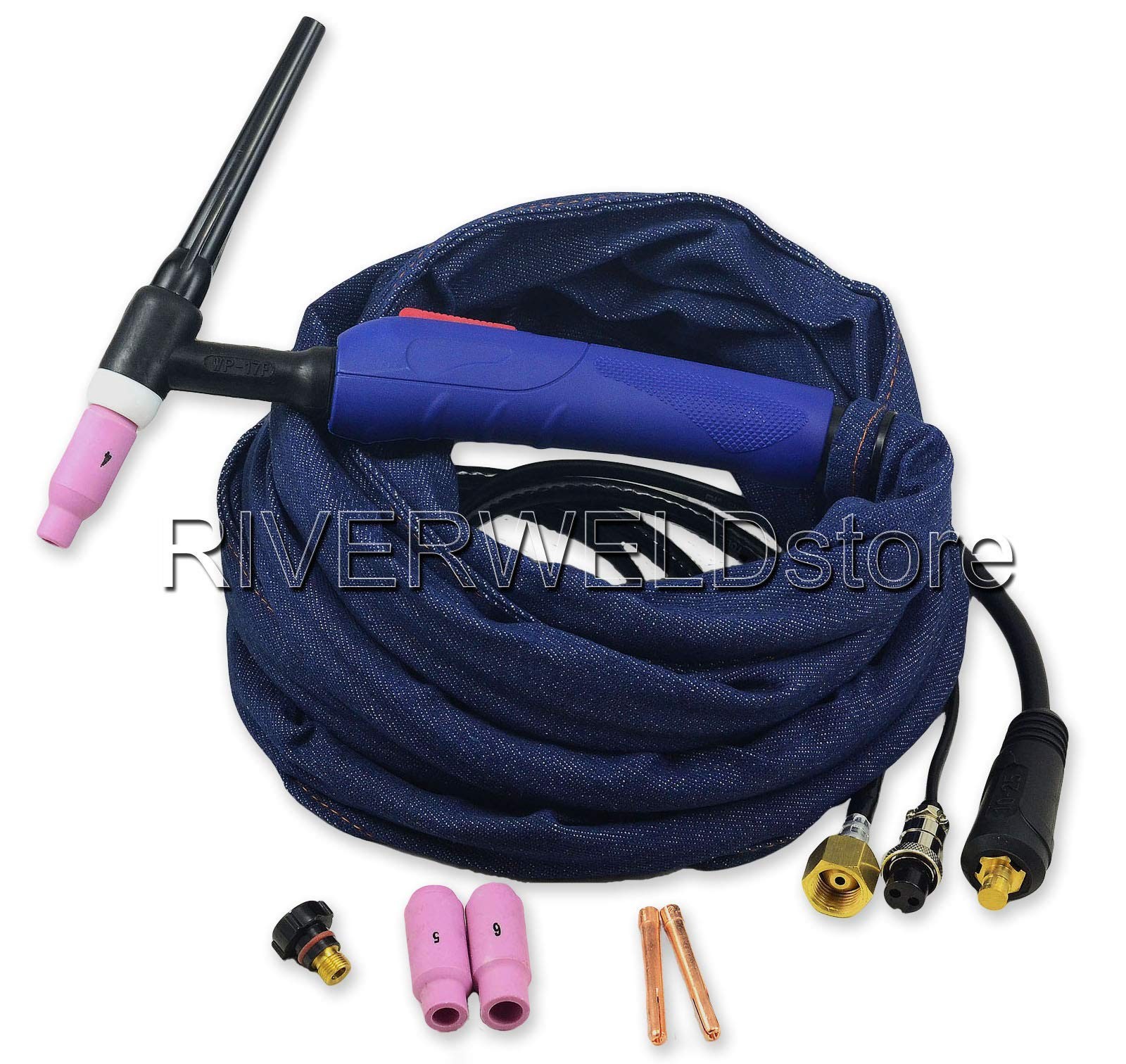 WP-17F SR-17F TIG Welding Torch Complete Flexible Head Euro Style 150Amp Air-…