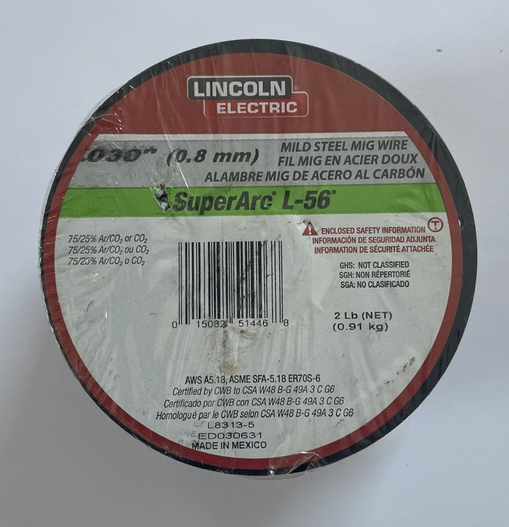 Lincoln SuperArc L-56 .030 MIG Wire 2 lb ER70S-6 AWS A5.18 NEW