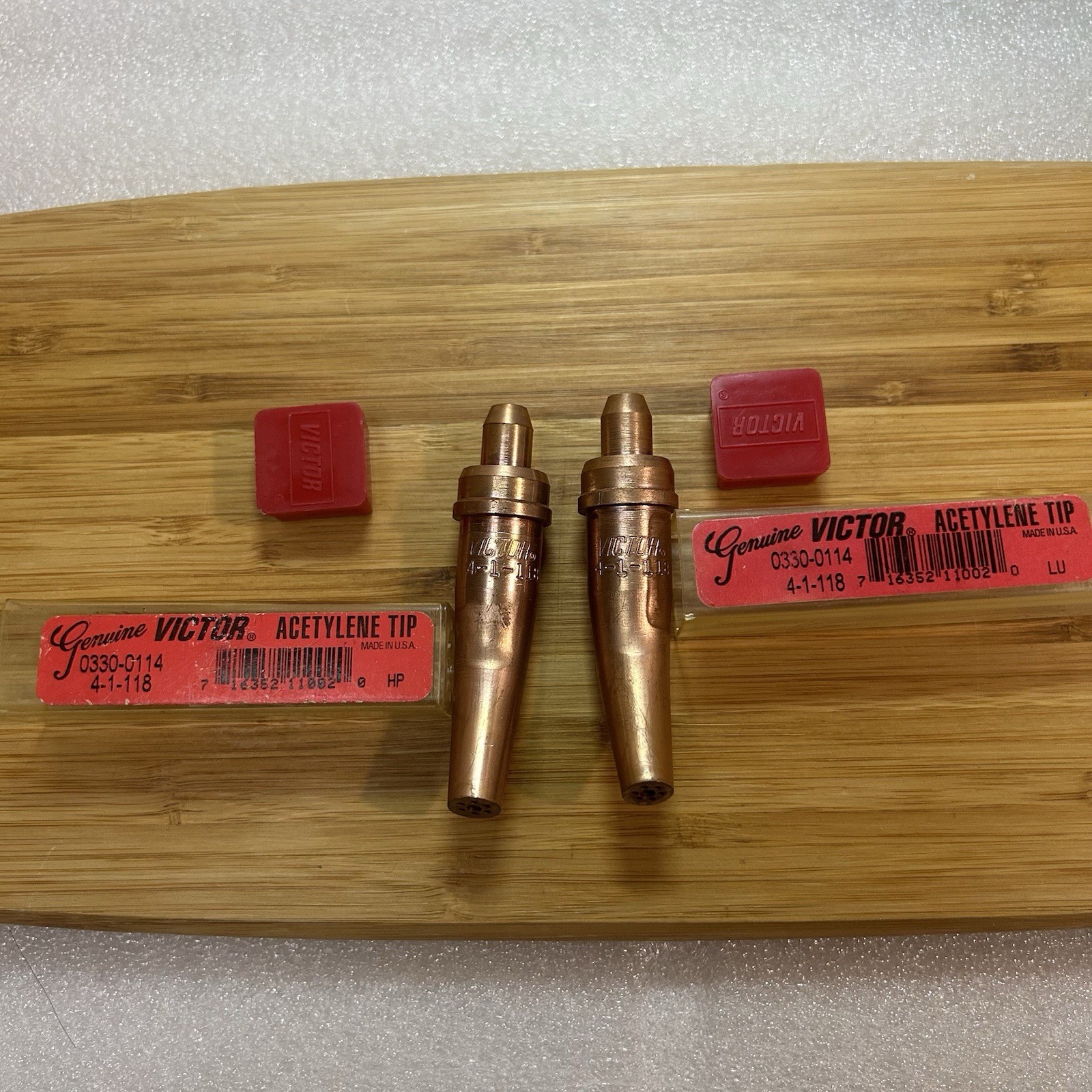 2 Victor 4-1-118 Acetylene Cutting Torch Tip Nozzle