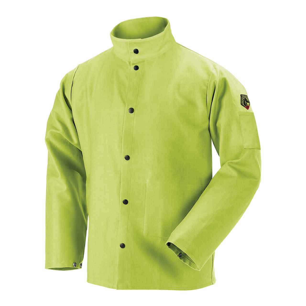 Black Stallion FL9-30C FRCotton Welding Jacket Lime 30″ 9 oz 2X-LG