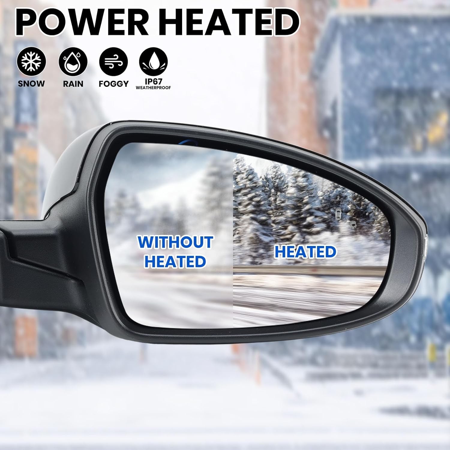 Right Passenger Side Mirror Compatible with 2019 2020 2021 2022 2023 2024 Kia Fo