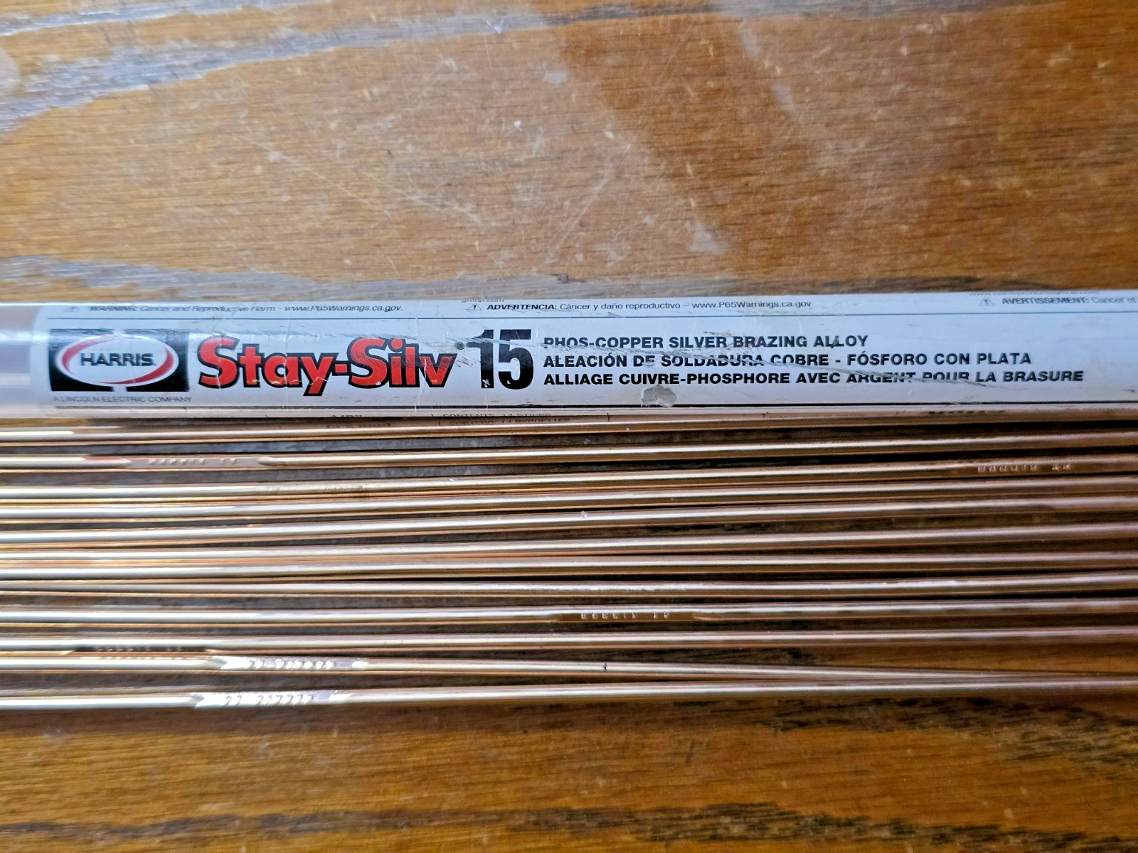 STAY-SILV® 15 Phos-Copper Brazing Alloy 1/8 in, 15620R1 (open tube of 12 sticks)
