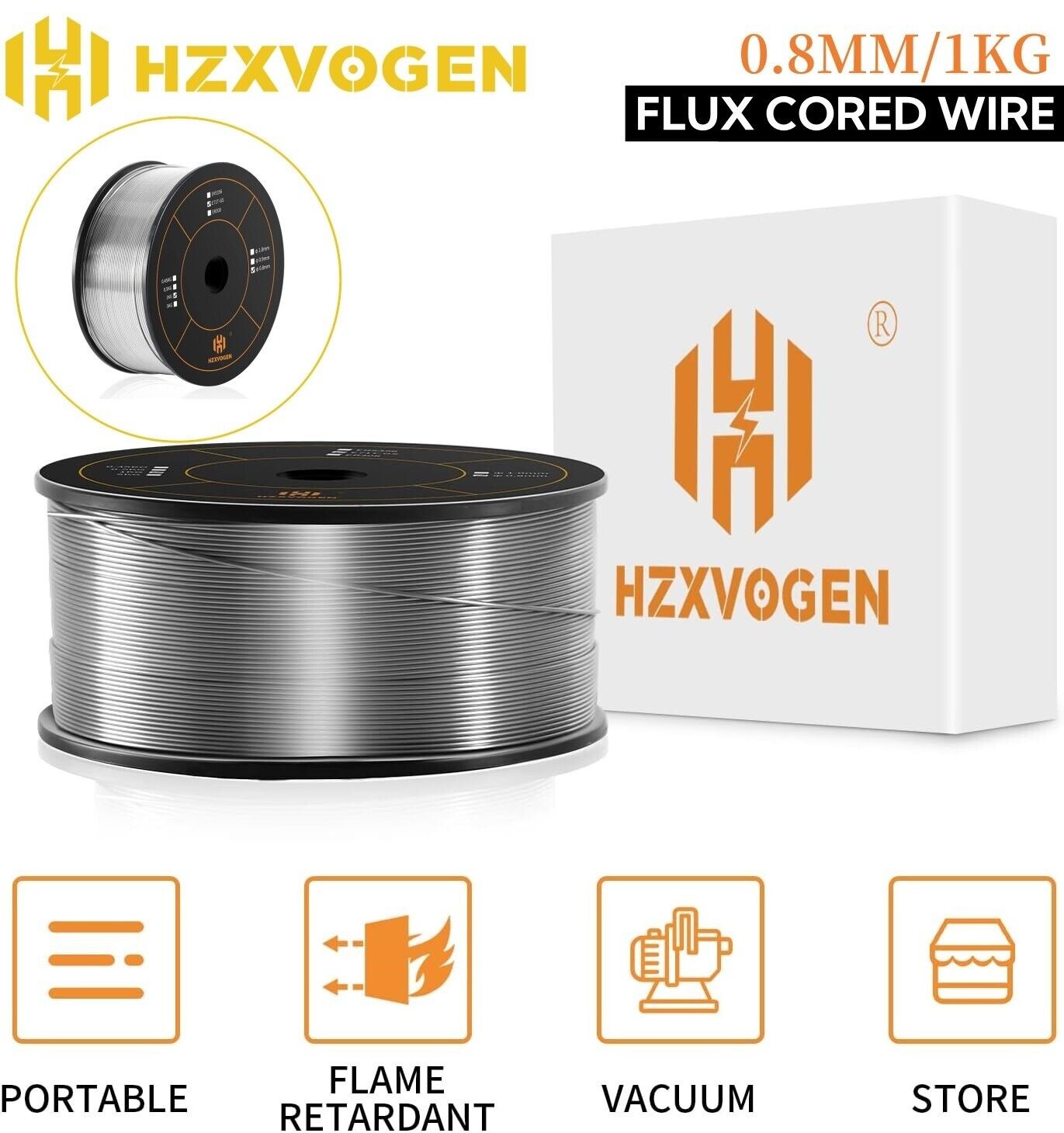 Flux Cored Welding Wire For Gasless MIG Welder Low Spatter 0.03in 1KG/2.2lb Wire