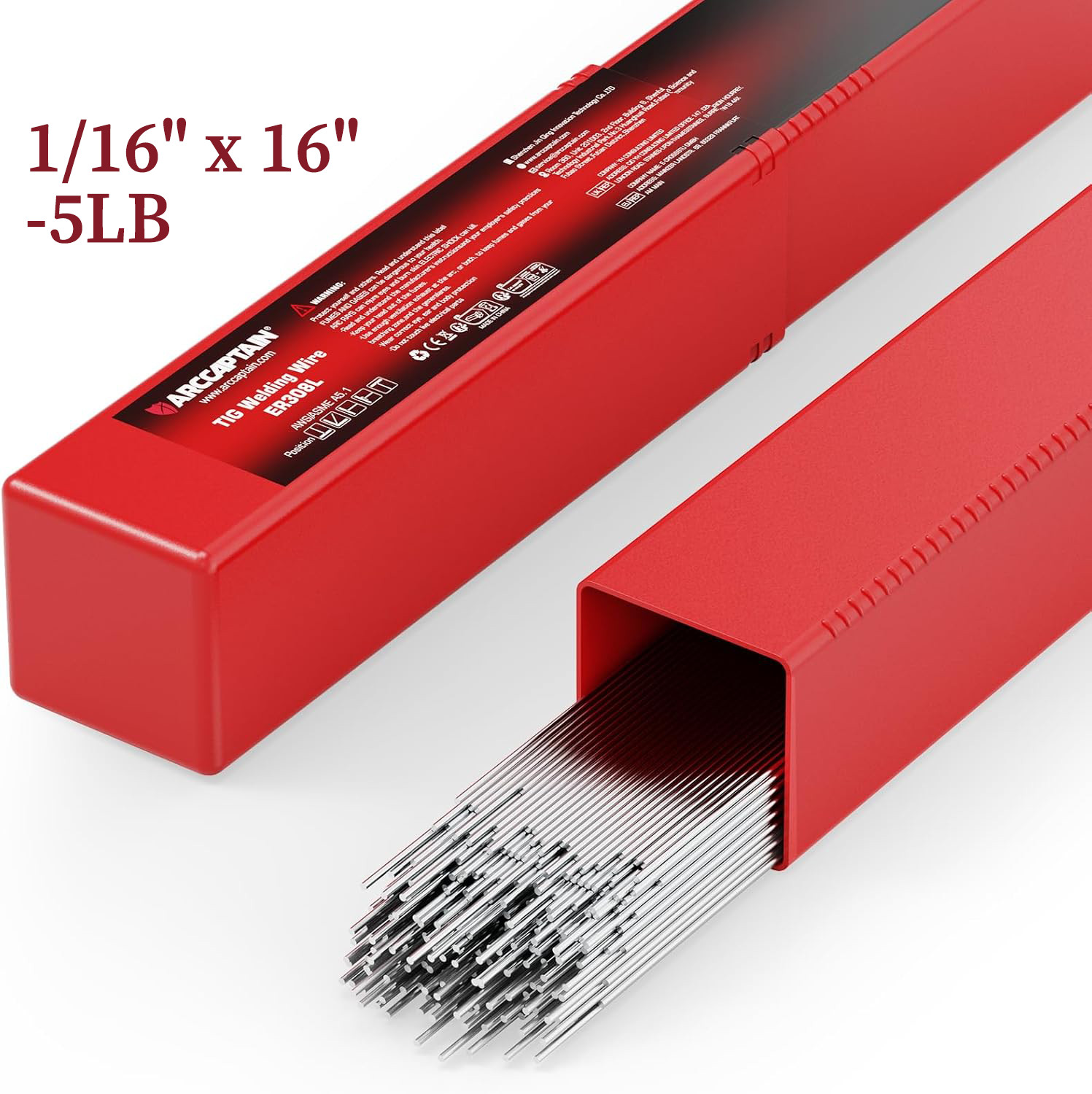 ARCCAPTAIN ER308L Stainless Steel TIG Welding Rod 5LB TIG Rod 1/16″ 1/8″ 3/32″🔥