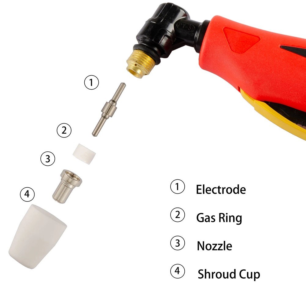 Plasma Cutter Torch 10pcs Electrodes 10pcs Shield Cups 20pcs Nozzles Brand New