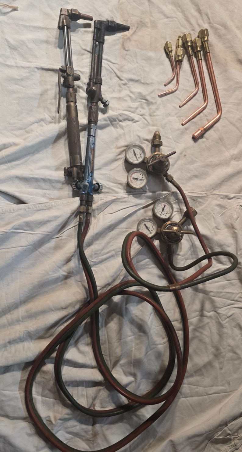 Cutting Welding Torches (2) Set w Gas Mixers + tips – Free Shipping