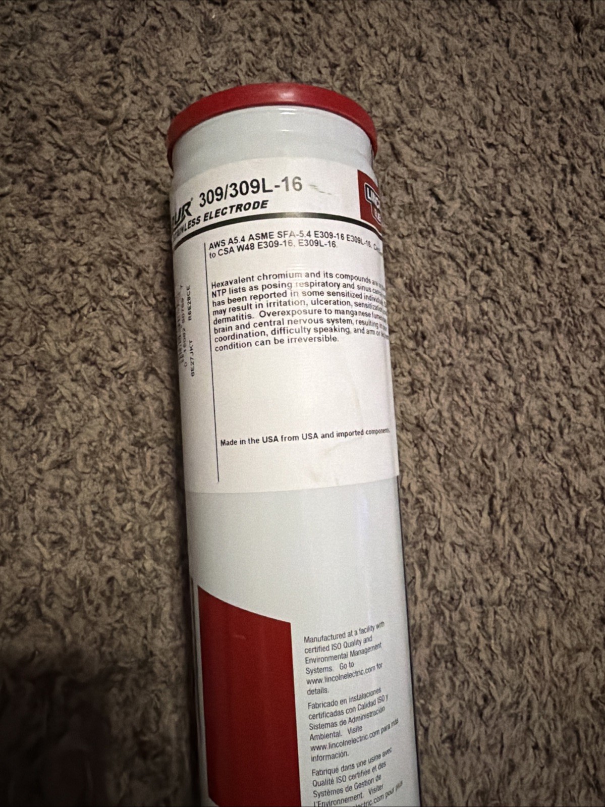 Excalibur E309-16 Lincoln Electric Stainless Steel Welding Rod 5/32″x14”