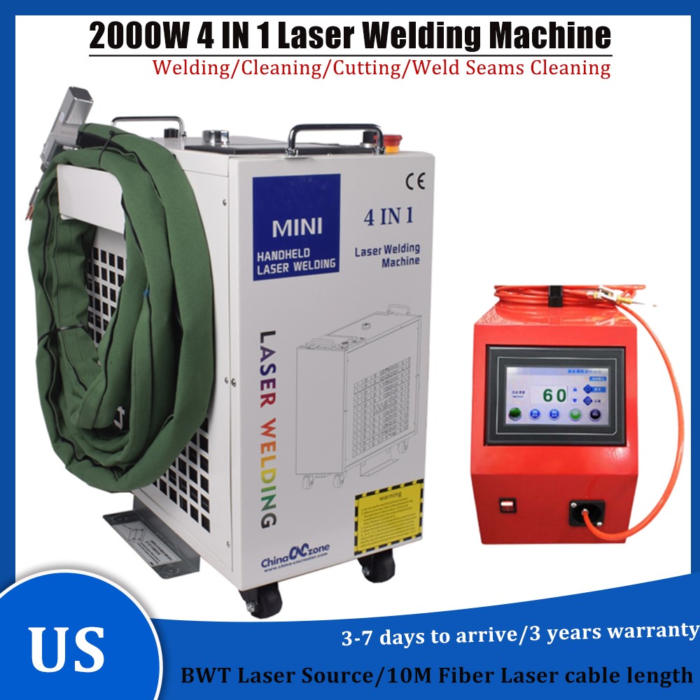 US BWT 1500W Fiber Laser Welder 4in1 Laser Welding/Cutting/Cleaning Machine 220V