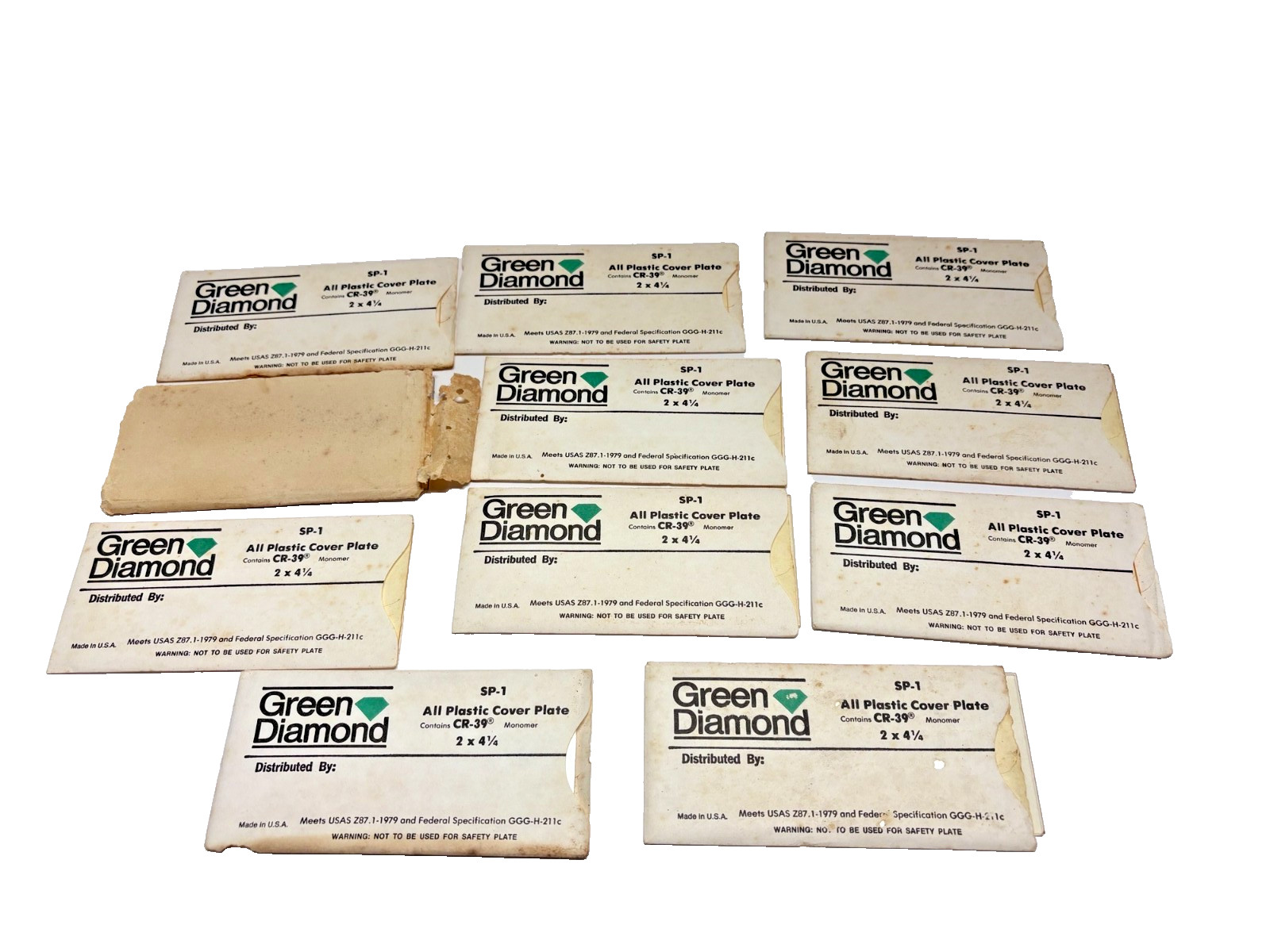 Clear Welding Lens Cover Plate 10 Green Diamond Shop Buyout NOS READ (C1)