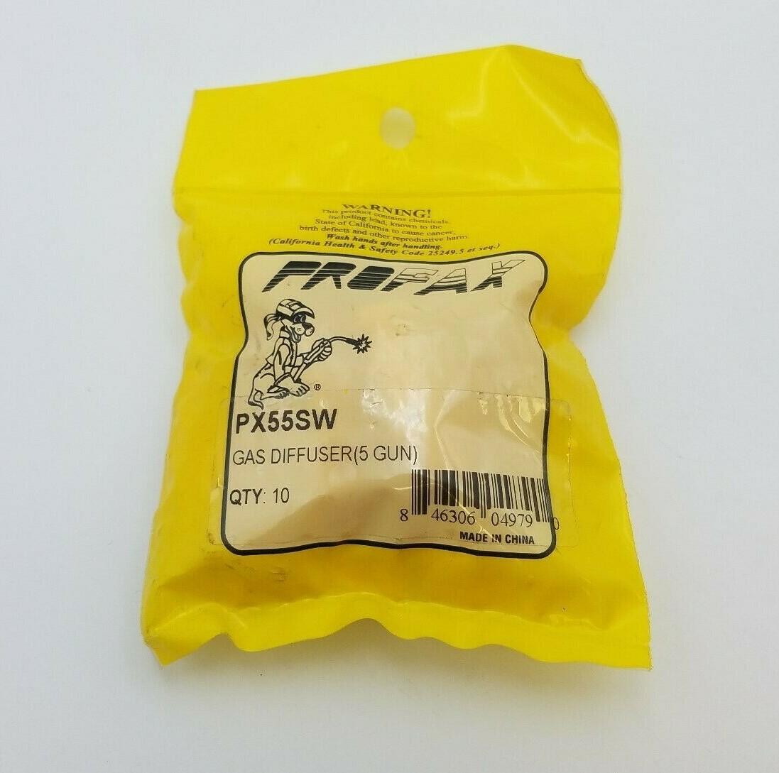 10 PC Profax PX55SW Gas Diffuser 5 Gun 55SW Welding Equipment Replacement Repair