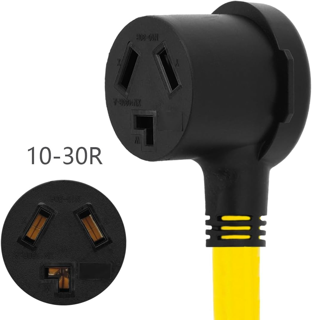 1FT NEMA 6-50P to NEMA 10-30R Power Adapter Cord, 50A Welder Male to 30A Dryer