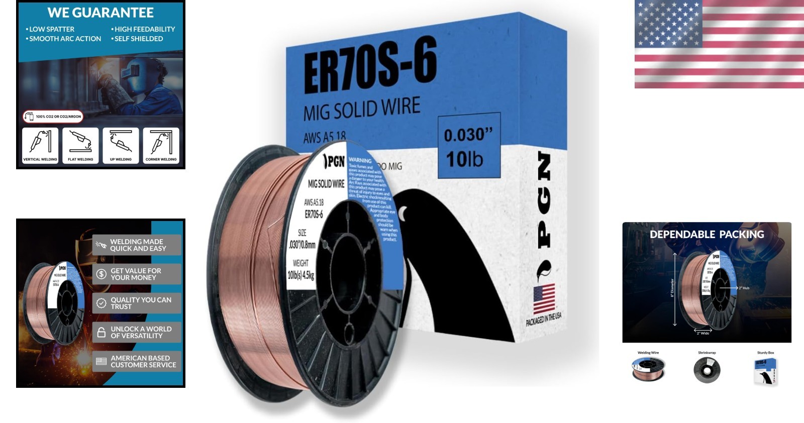 Versatile ER70S-6 0.030” MIG Wire – Low Splatter 10 lb for Any Welding Position