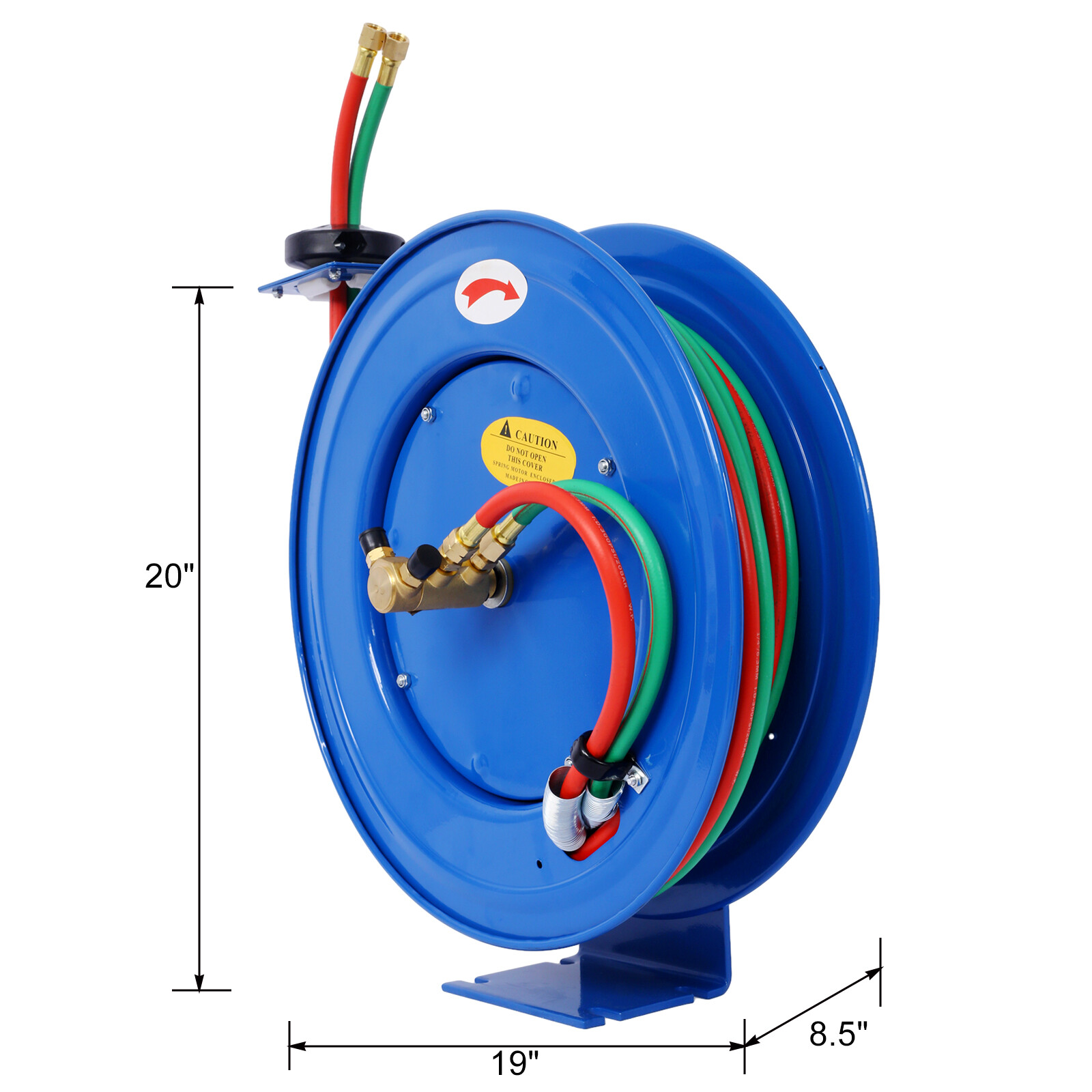 Welding Hose Reel Retractable 1/4″ x 50 Ft Oxygen Acetylene Welder Dual Hose