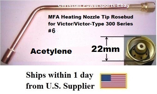MFA Heating Nozzle Tip Rosebud for Victor/Victor-Type 300 Series #6 (1187-6)