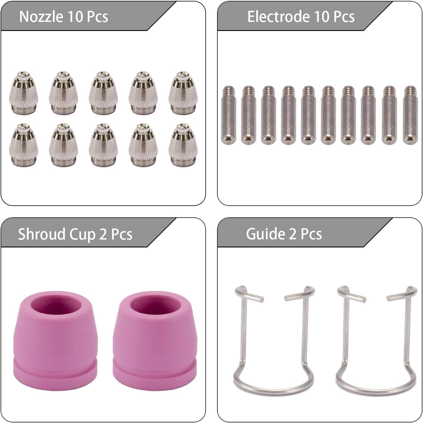 24x Plasma Cutter Torch Consumables Tip Kit for SG-55 AG-60 WSD-60 CUT50 60Amp