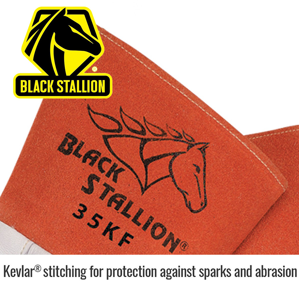 Black Stallion 35KFXL – X-Large – Pearl White Kidskin TIG Glove
