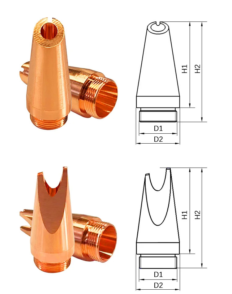 OSPRI Laser Welding Nozzle D15 H35 M13*0.75 Nozzles For Laser Welding Gun Head