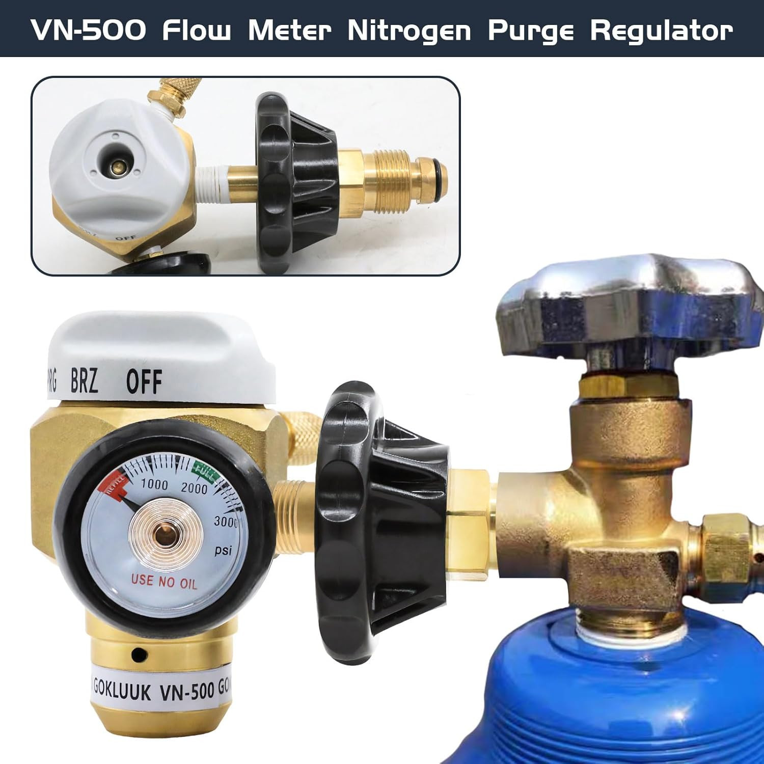 VN-500 Nitrogen Purge Control Valve | Regulator and Flow Meter Hybrid Design Nit