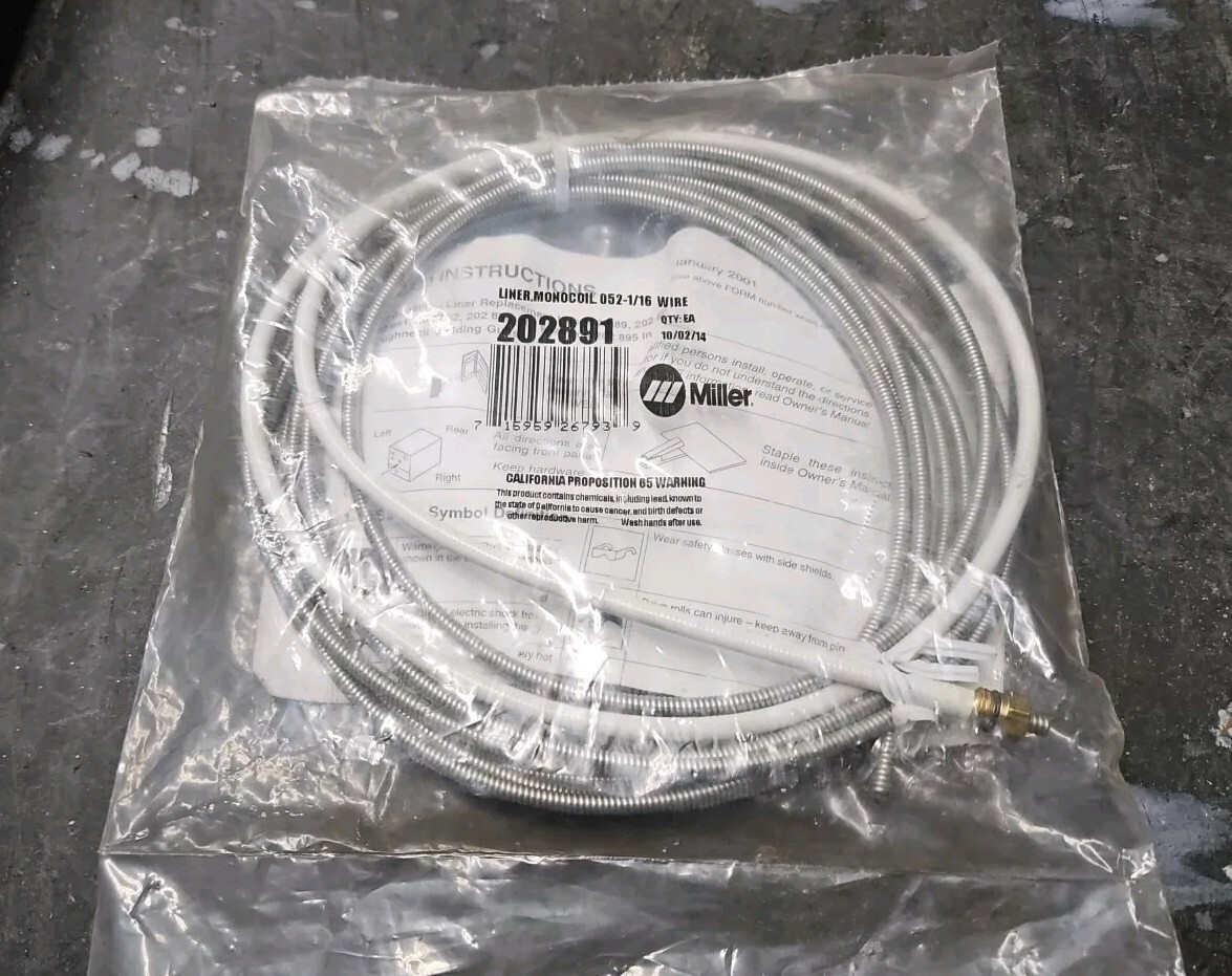 Miller 202891 Liner Monocoil .052-1/16 Wire x 16.5 ft Round Wound