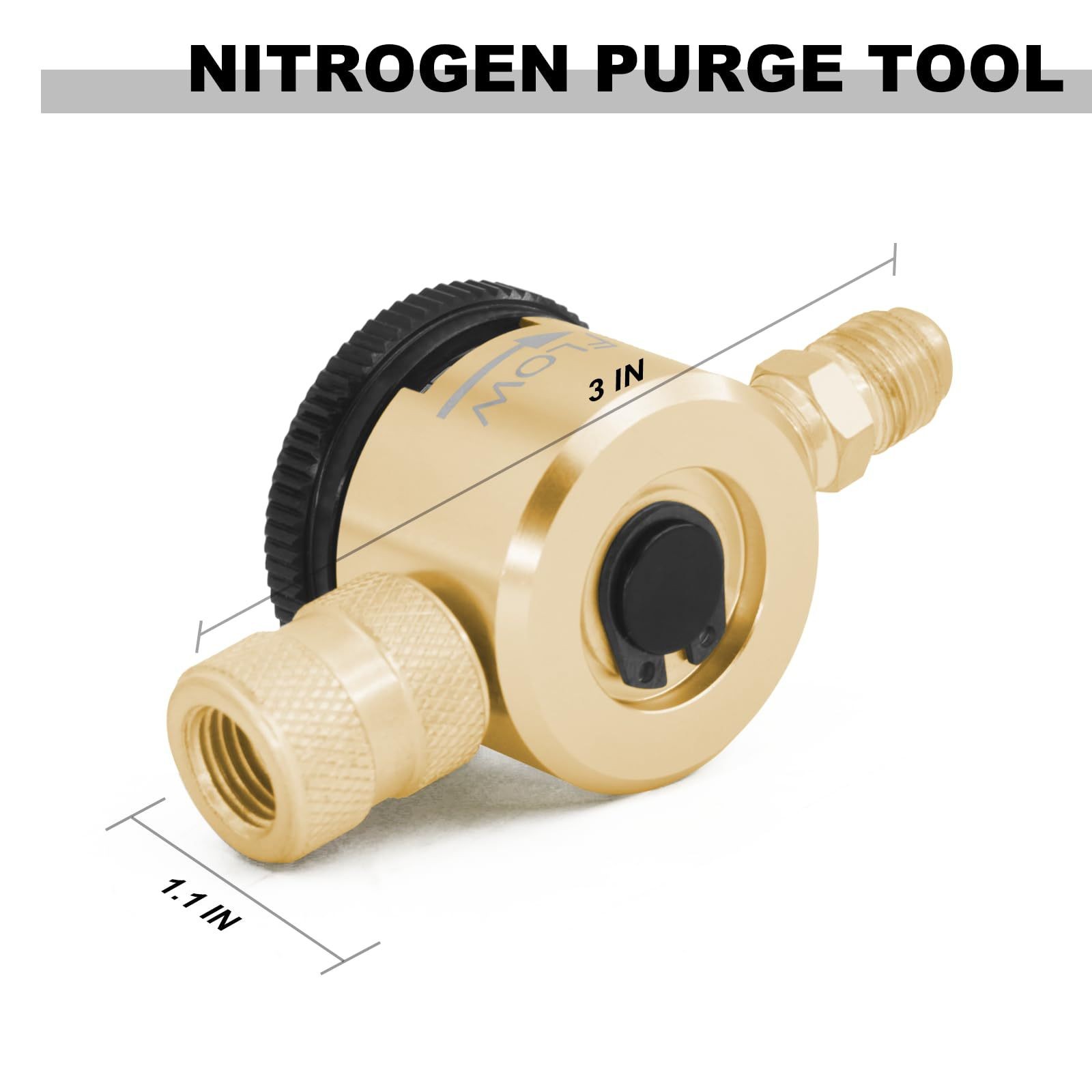 1pcs Nitrogen Purge Regulator Tool Gold Available