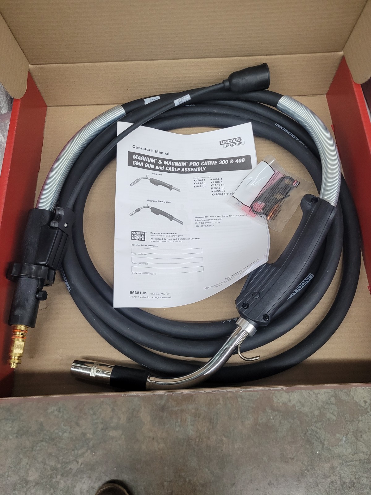 Lincoln Magnum Pro Curve 400A 15′ Welding Gun K2952-2-10-45