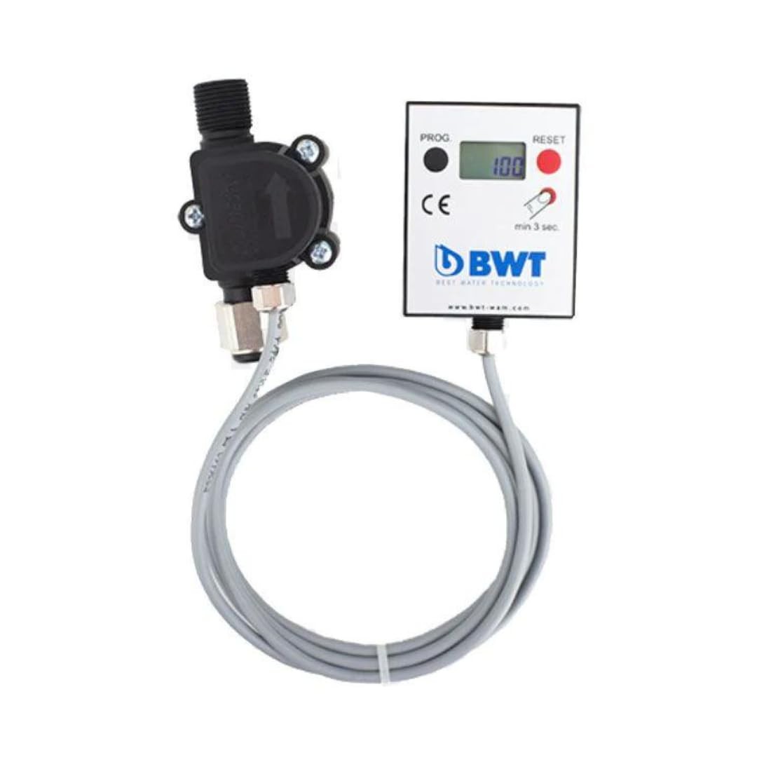 BWT Aquameter Water Filter Meter 3/8″ with LCD Display – Low Flow (10̵