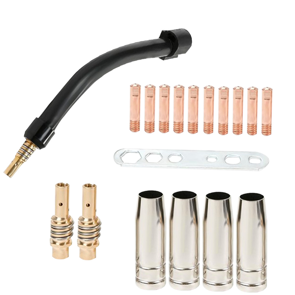 360° Flexible MIG Welding Neck Extension M6 Contact Tip Nozzle Kit 0.035″