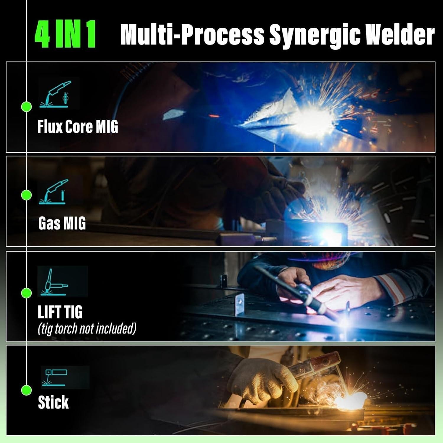 Amp Pulse Aluminum Tig Welder 110v/220v Multiprocess Welding Machine