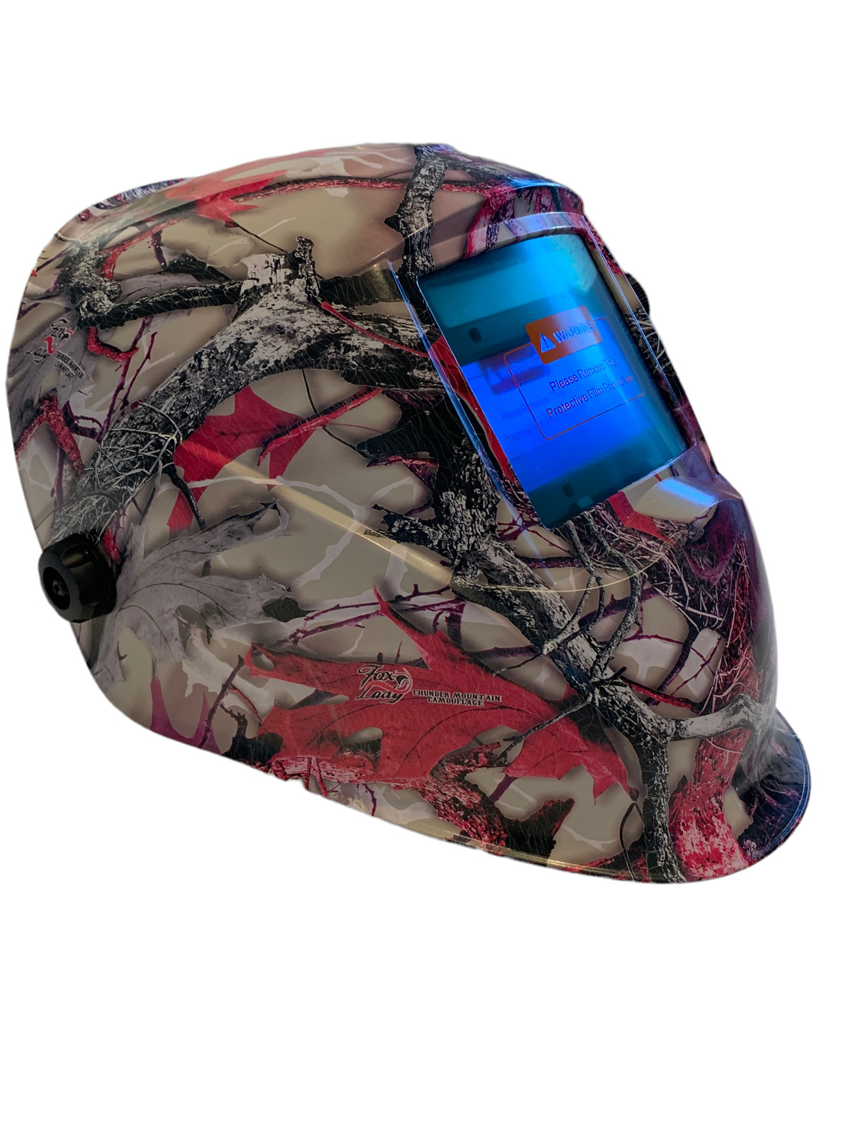 Hydro Dipped Custom Welding Helmet AUTO DARK WHAM10 Series Fox Lady Camo Satin